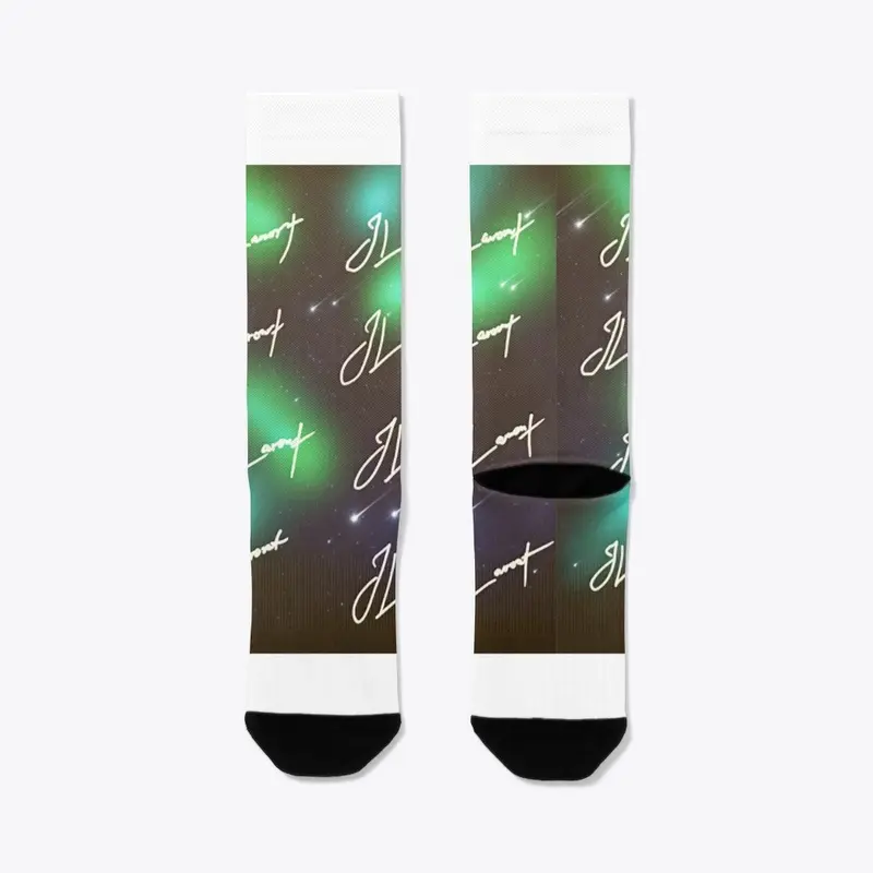 JL autograph shoot for the stars socks